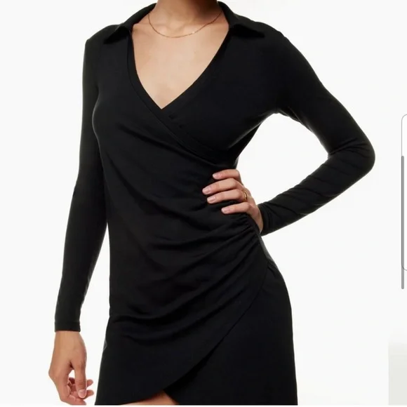 ARITZIA Wilfred Polo Contour Collared Wrap Dress M - Picture 2 of 8